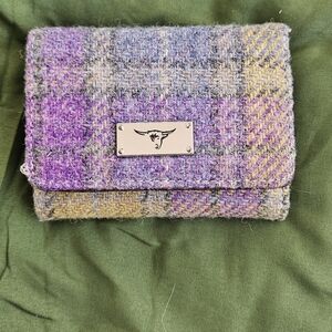 Purple, Blue, And Yellow Plaid Women's Wallet